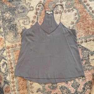Johnny Was Slate Gray Silk Camisole Top